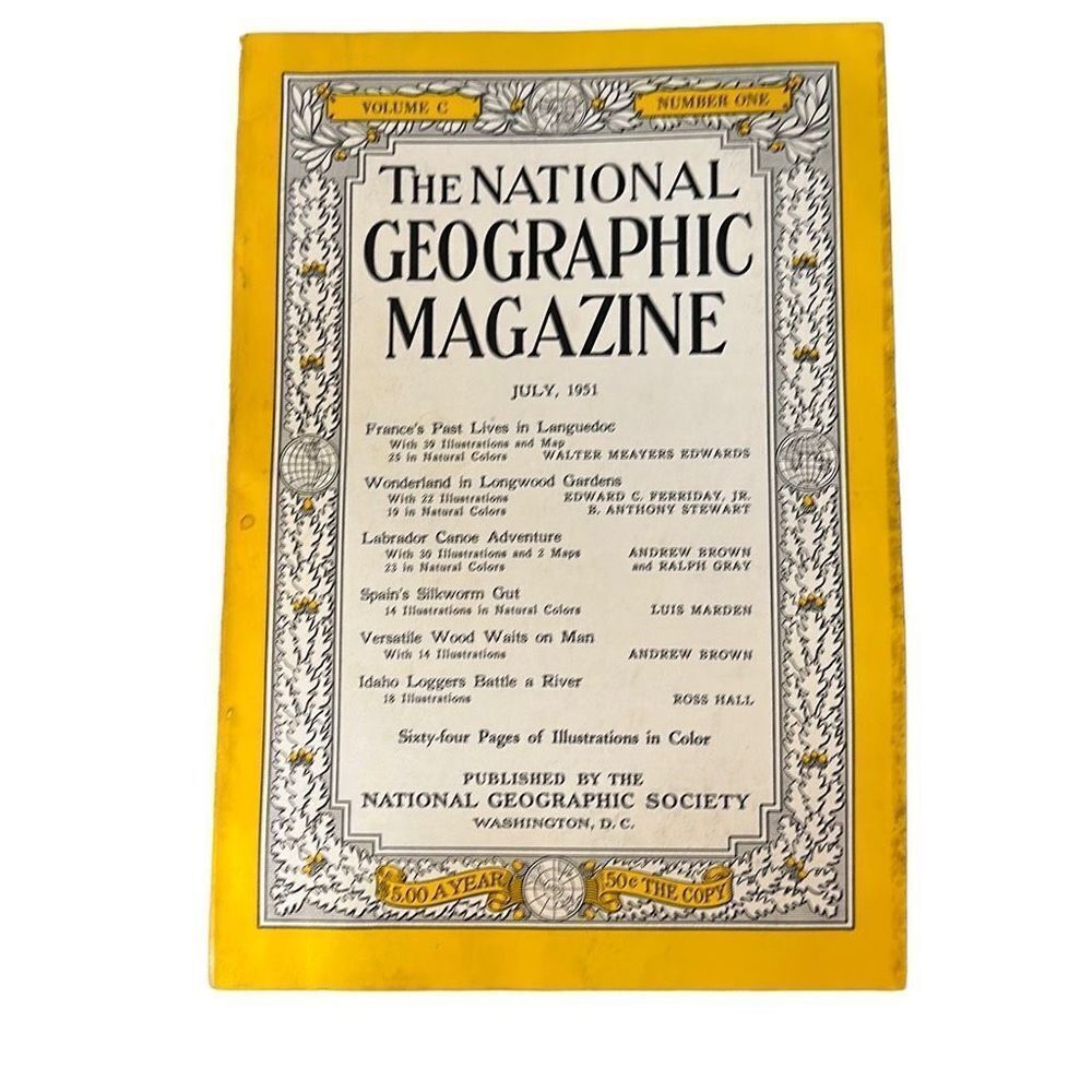 Vintage National Geographic Magazine, July 1951